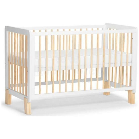 Kinder Kraft Lunky  Art.KFLUNK0MWHT0000 White  детская кроватка с матрасом 120x60см