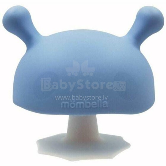 Mombella Mushroom Teether Toy Art.P8101 Light Blue  Силиконовый прорезыватель для зубов Мухомор