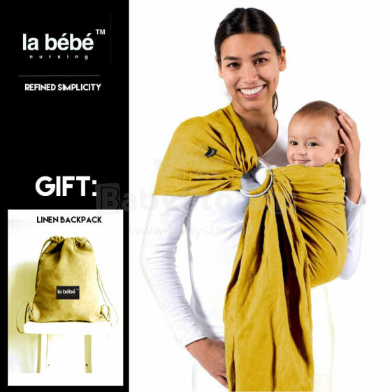 La bebe™ Nursing Sling VIP Linen  Art.13434 Yellow