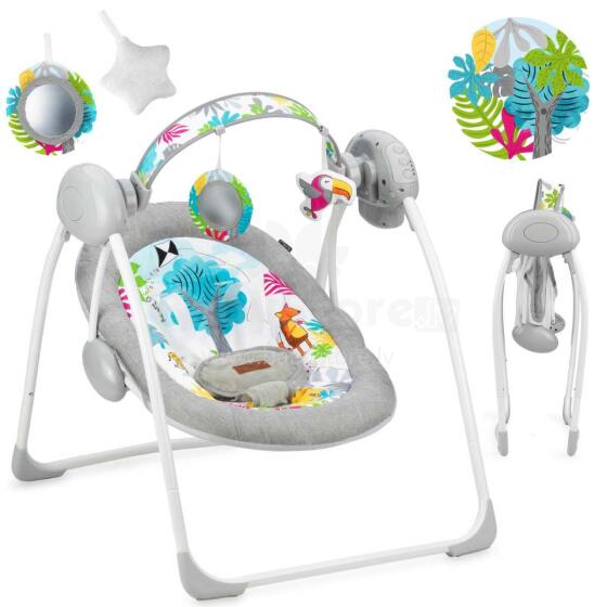 Momi Liss Swing Dodo Art.00013 Grey Переносные вибрирующие детские качели