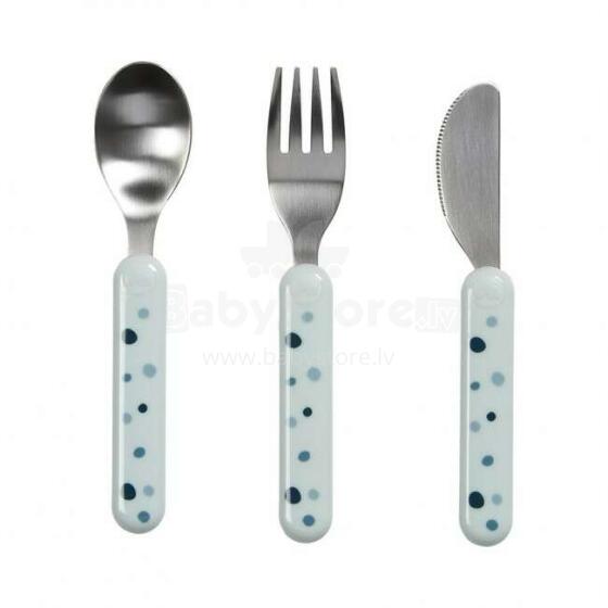 Done by Deer Cutlery Set Art.236824 Dots Blue Столовые приборы (3 шт.)