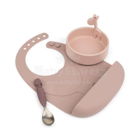 Done by Deer Peekaboo first meal set Deer friends Powder комплект столовых принадлежностей