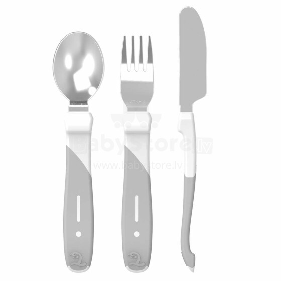 Twistshake Learn Cutlery Art.134902 Galda piederumu komplekts karote, dakšiņa un nazis