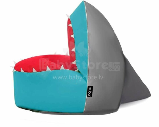 Qubo™ Blue Ocean Shark Art.134920  minkšti pupelių maišeliai, pupelių krepšys