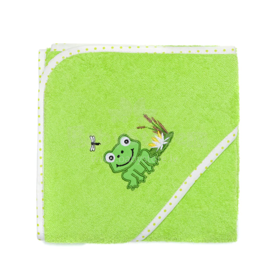 Fillikid Frog Art.1032-24  Махровое полотенце с капюшоном 75 х 75 см