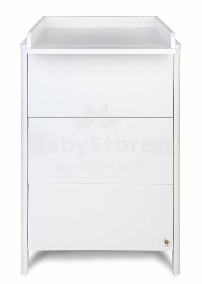 YappyKids Mini Art.135000 White  Bērnu istabas kumode ar pārtinamu virsmu