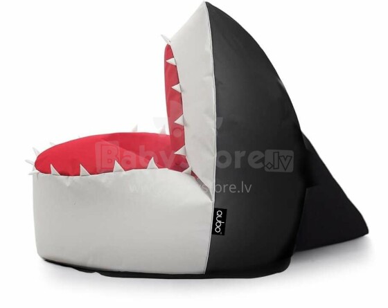 Qubo™  Black Ocean Shark Art.134920 Sēžammaiss Puffs, Mīkstais bean bags