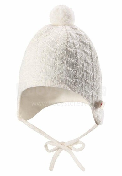 Reima Lintu Art.518385-0110 Megztinė kūdikių kepurė iš 100% merinosų vilnos (Matmenys: 34-42 cm)