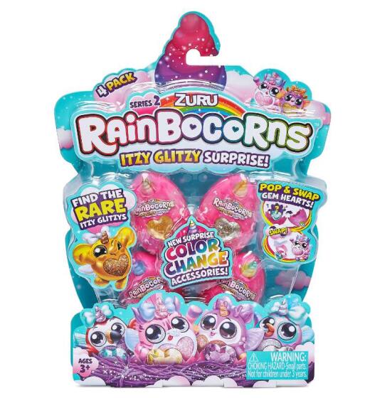 RAINBOCORNS figūriņu komplekts, Itzy Glitzy, sērija 2, 4iepak., 9240