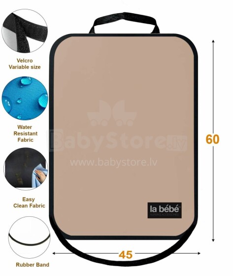 La bebe™ Car Seat Back Protector Art.135338 Latte Car seat protector