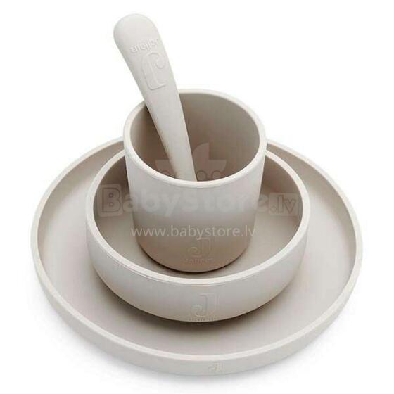 Jollein Dinner Set Silicone Nougat Art.705-007-00093 Silikona trauku komplekts
