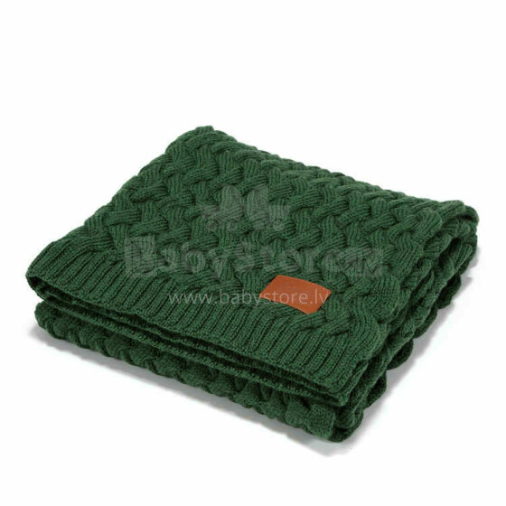 La Millou Merino Wool Blanket  Art.135501 Evergreen  Plediņš bērniem no 100% merino vilnas,85x85cm