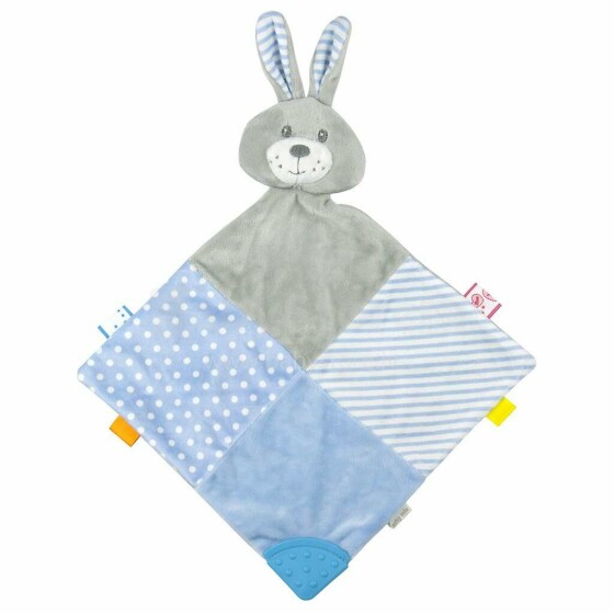 BabyMix Rabbit Art.40835 Blue Miega lupatiņa (mīļlupatiņa ) ar grabuli