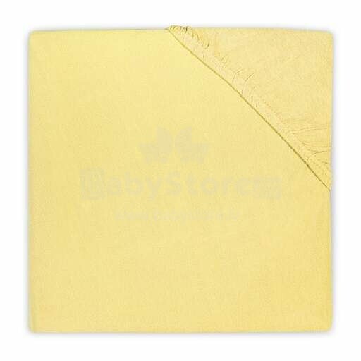 Jollein Jersey Sheet Yellow  Art.511-507-00040 palags ar gumiju 60x120cm