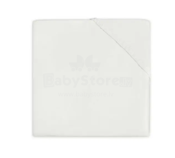 Jollein Jersey Sheet Off White  Art.511-507-64212  palags ar gumiju 60x120cm