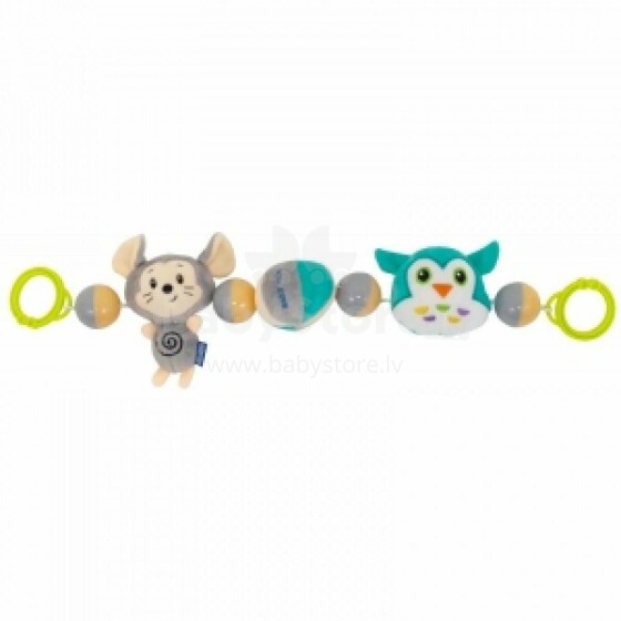 Baby Mix Owl Art.45087 Rotaļlieta  - grābulis ratiņiem/aukrēsliņiem/gutiņām
