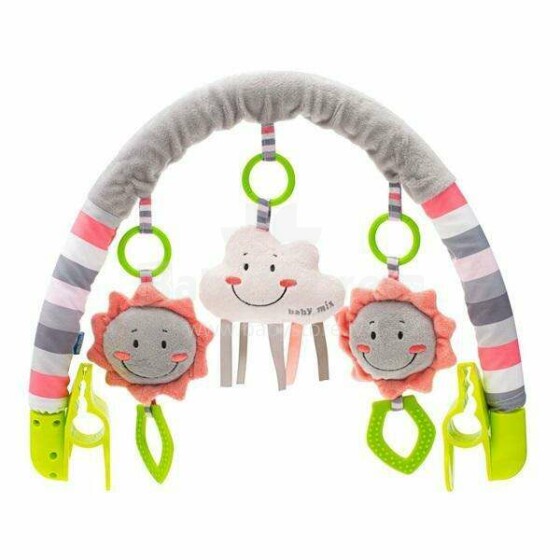 Baby Mix Arch Art.45090  Minkšta ir spalvinga žaislų arka vežimėliams, lovoms ir automobilinėms kėdutėms