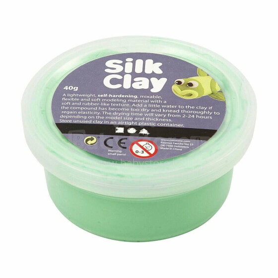 Silk Clay Art.79108 Light Green Шёлковая глина для моделирования,40гр
