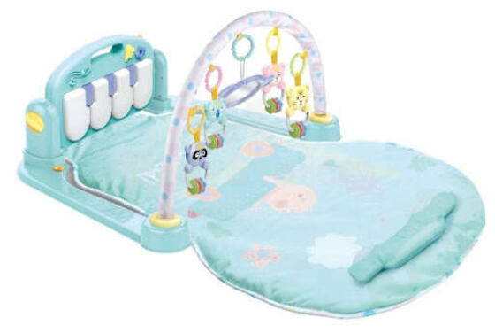 BabyMix  Bayo  Art.38650 Blue  Детский развивающий коврик с пианино и дугой с подвесками, со звуком