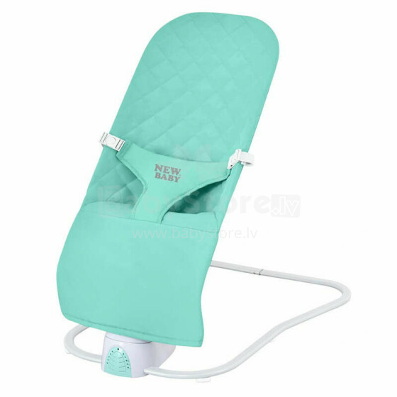 BabyMix Shaky Art.43039 Mint   Эргономичное кресло - шезлонг для малышей cо звуковыми эффектами