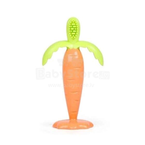 BabyMix Toothbrush Сarrot Art.43670 Orange Зубная щетка-прорезыватель