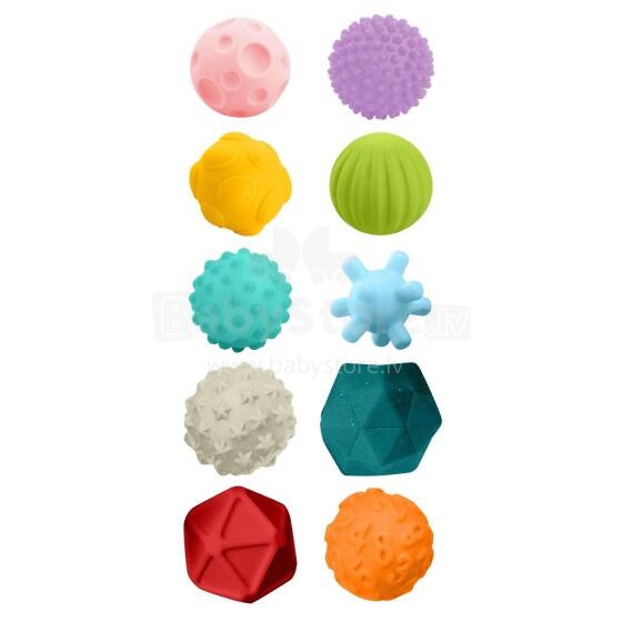 BabyMix Sensory Balls Art.40060 Masāžas-sensoru bumbu komplekts (10 gab.)