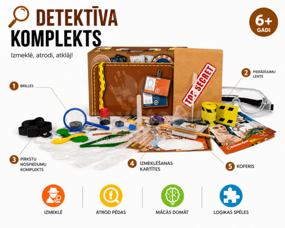 BO Detective Lab Art.80003114ML Развивающий игровой комплект Лаборатория детектива