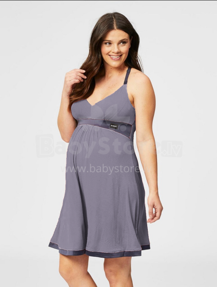La bebe™ Nursing Cotton Lola Art.135982 Mystical Shade Ночнушка для беременных и кормящих