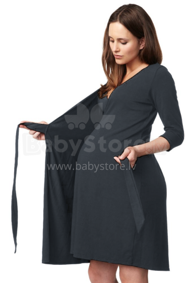 La Bebe™ Nursing Cotton Dress Donna Art.135984 Jade Pirms/Pēc dzemdību kleita/halāts