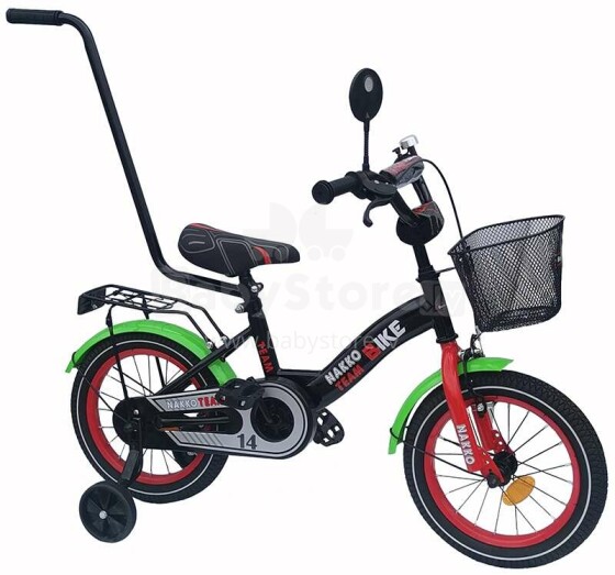 Nakko Team Bike Art.135996 Green  Детский велосипед c надувными колёсами 14'