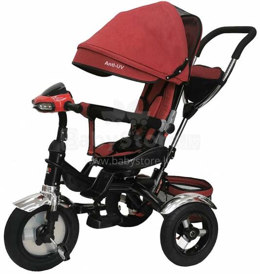 Aga Design  Air Trike Art.135997 Red  Детский трехколесный  велосипед c ручкой управления , крышей