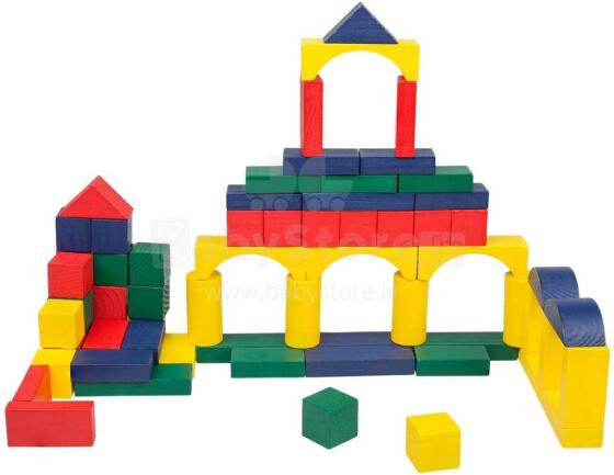 Idena Wooden Blocks  Art.40030 Koka klucīši spainī,100 gab