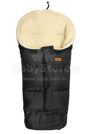 Sensillo Combi Romper Bag Art.8478 Black Спальный мешок для коляски на натуральной овчинке
