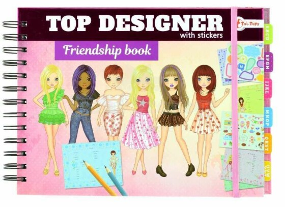 Toi Toys Top Designer Art.46130A Анкета для девочек с наклейками