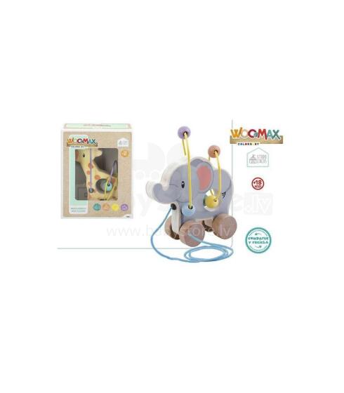 Woomax Pull Along  Art.46448   Игрушка на колёсах - жираф
