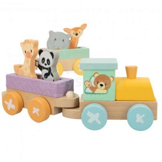 Woomax Wood Train Art.46455 Koka vilciens