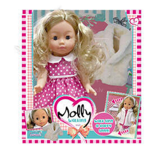 BAMBOLINA 33cm Molly staigājoša lelle ar 3 klasiskām dziesmām, BD1226
