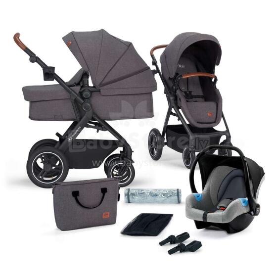 KinderKraft B-Tour 3 in1 Art.KSBTOU00DGR3000 Dark Grey Universālie rati 3 in1