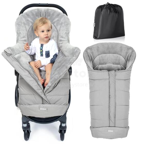 Bebe Basic Footmuff Universal Art.138147 Light Grey ziemas guļammaiss