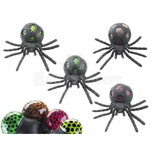 Toi Toys  Antistress Squeeze  Black Spider Art.543290  Игрушка антистресс Паук