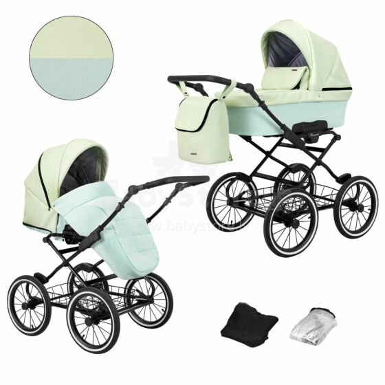 Kunert Romantic Classic  Art.ROM-13  Šviesiai pilki kūdikių vežimėliai 2 viename