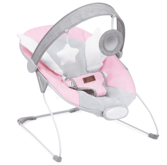 Momi Bouncer Tuli  Art.BULE00020 Wings Pink Stilīgs mazuļu šūpuļkrēsls ar mūziku un vibrāciju