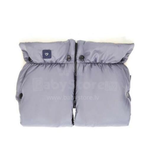 Ratiņu cimdi-mufta WOOL (divdaļīgie) GREY  Womar M-05