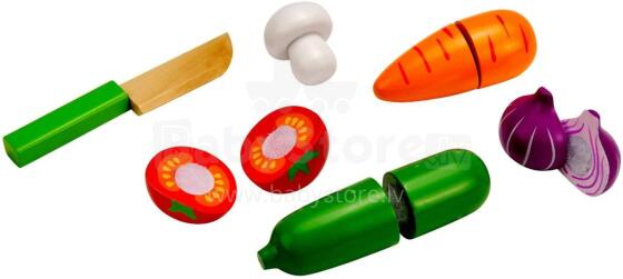 Idena Vegetables Art.4100114 Komplekts no koka  Dārzeņi