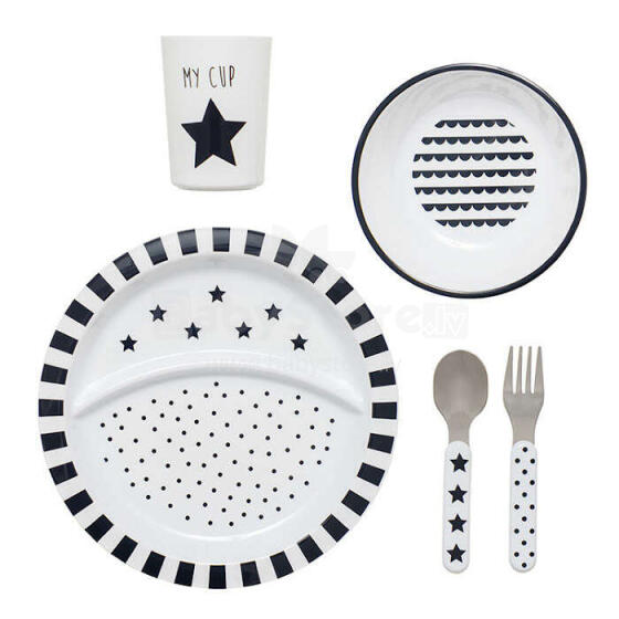 JaBaDaBaDo Dinnerware Art.E4023 White Trauku komplekts
