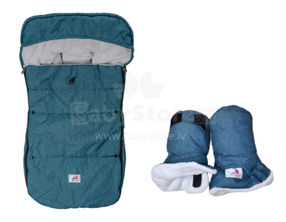 Zoogi Handmuff/Footmuff  Set Art.139089 Blue Roku Mufta ( Universālā)+Universāls ratu maiss ( Kājas pārsegs) neslīdošs