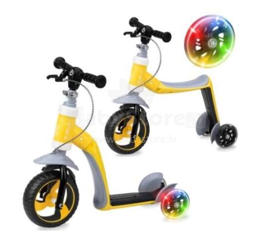 Qkids Elios Scooter Art.ROBI00032 Yellow Skrejritenis 2 in1