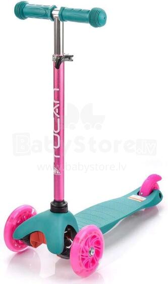 Meteor® Scooter Tucan  Led Art.22557 Bērnu skūteris augstāka kvalitāte ar gaismas effektiem