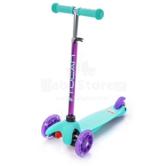 Meteor® Scooter Tucan  Led Art.22660 Детский выcококачественный самокат со световыми эффектами