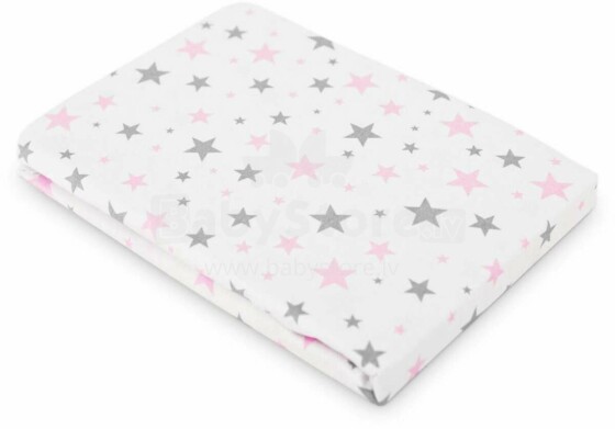 Sensillo Sheet Art.139265 Stars Pink Простынка  на резинке, 120х60см